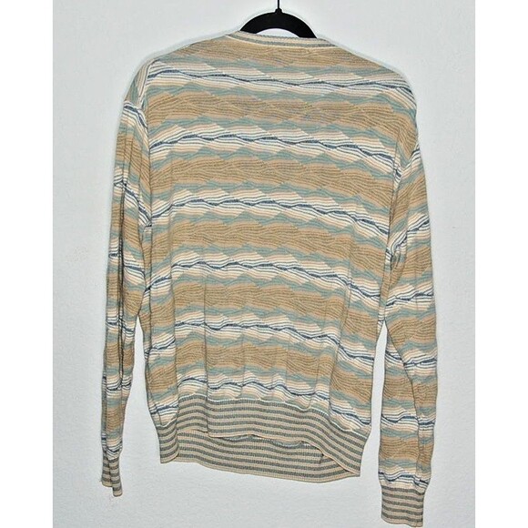 VINTAGE Tricots St Raphael Sweater Men Medium Geometric Preppy Grandpa 90s - Picture 3 of 3